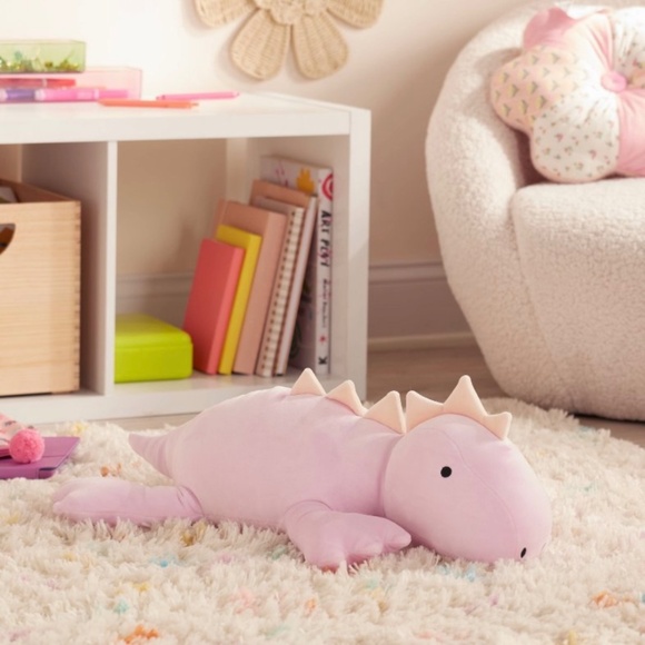 Purple Dinosaur Weighted Plush Throw Pillow - Pillowfort - Picture 2 of 9